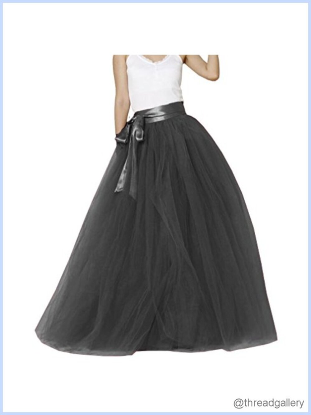 Women's Long Tutu Tulle Skirt 5-Layer Fluffy Party Evening Dance Prom